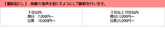 翻訳料金